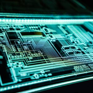 teal LED panel